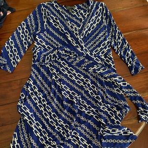 A Pea In The Pod Faux Wrap Maternity Dress, Large